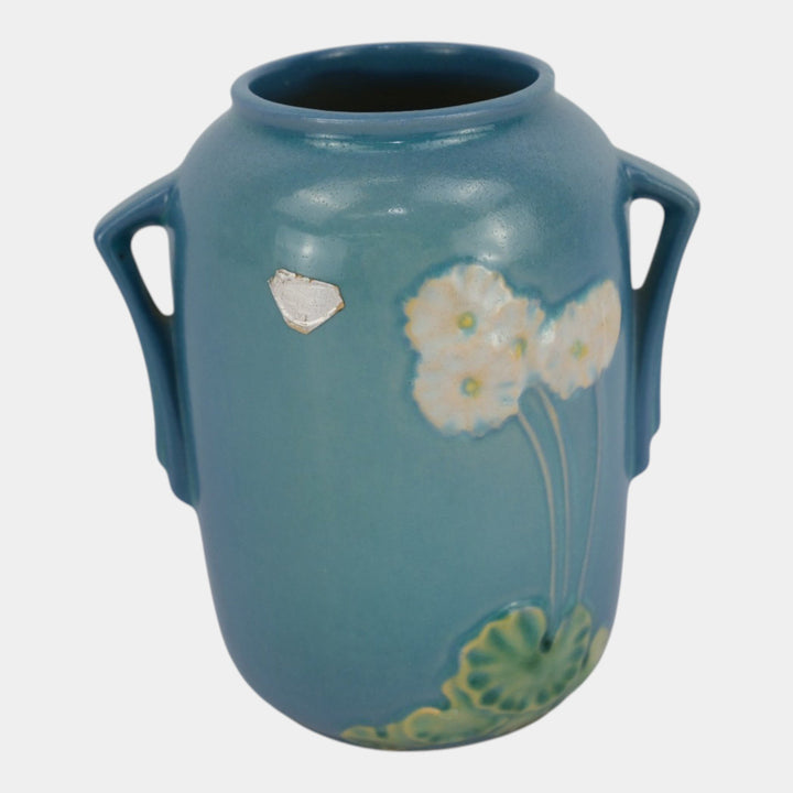 Roseville Primrose Blue 1936 Vintage Art Deco Pottery Ceramic Vase 761-6