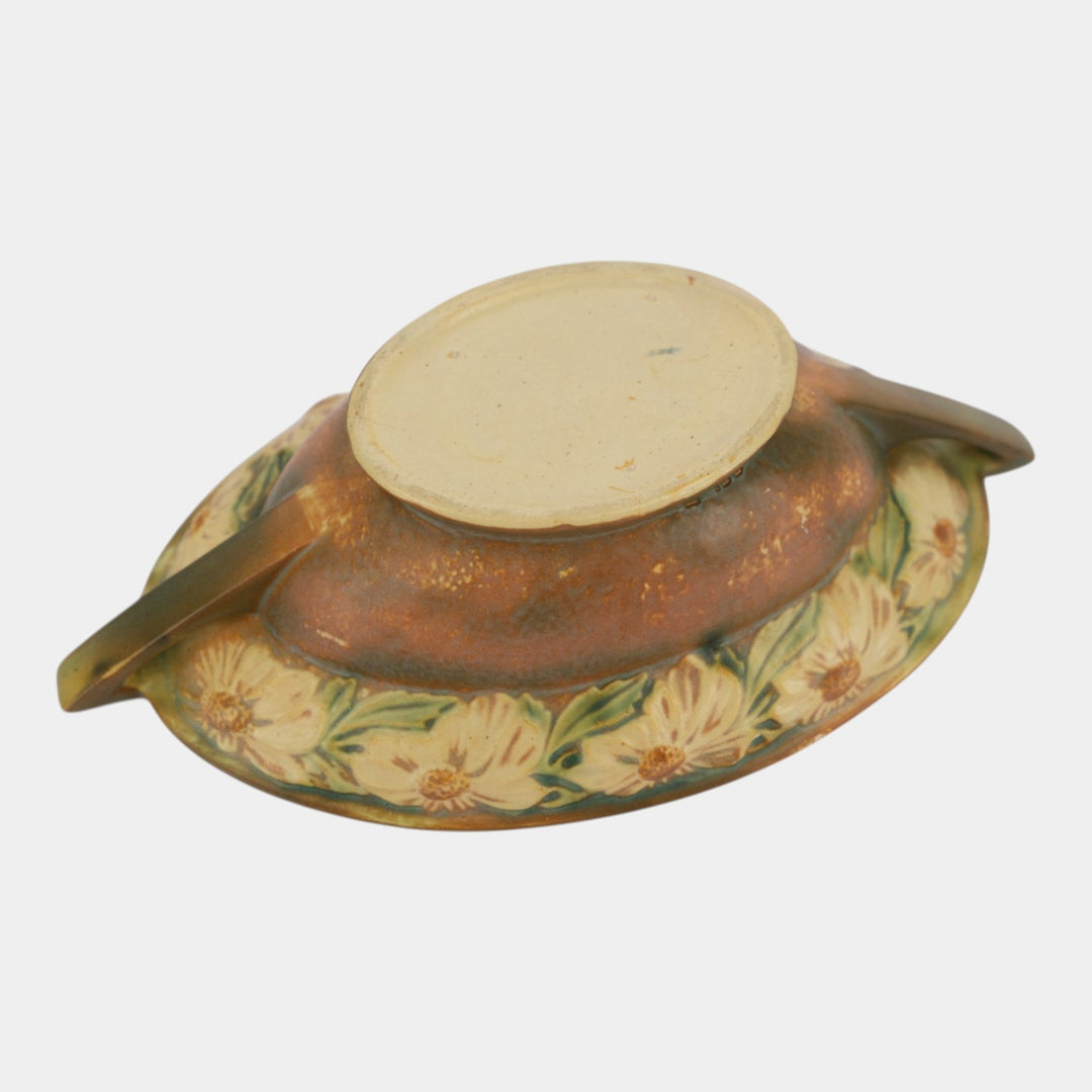 Roseville Dahlrose 1928 Vintage Arts & Crafts Pottery Ceramic Handled Bowl 179-8