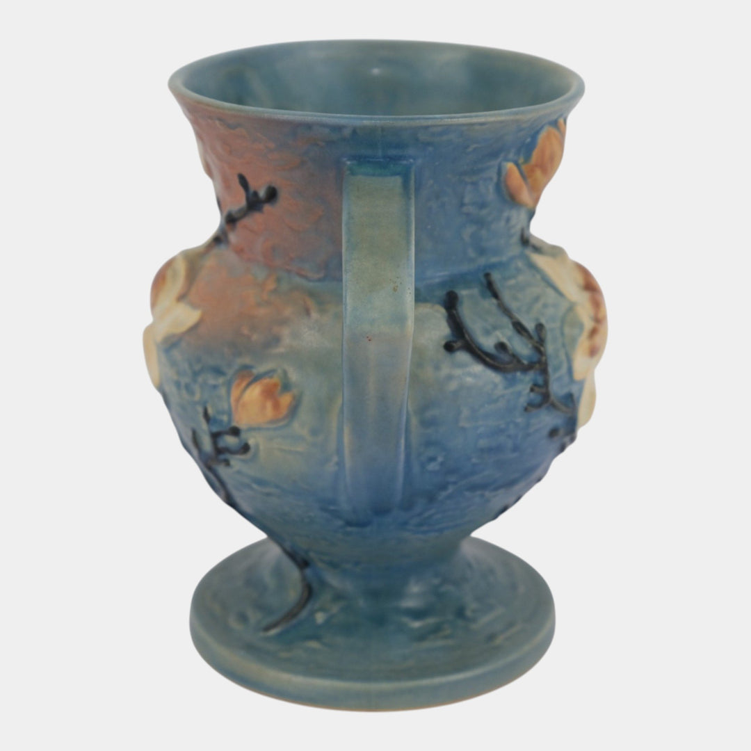 Roseville Magnolia Blue 1943 Mid Century Modern Art Pottery Ceramic Vase 181-8