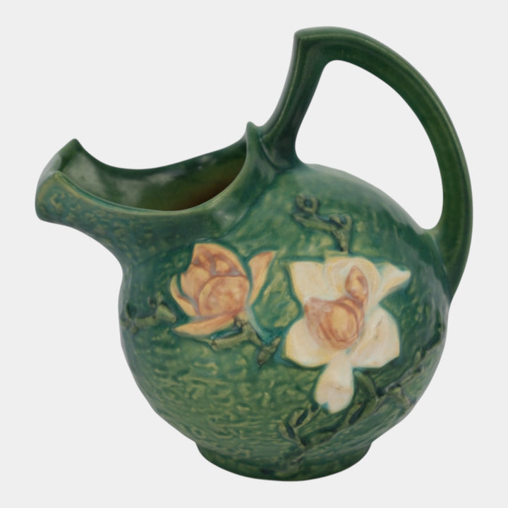 Roseville Magnolia Green 1943 Vintage Art Pottery Ceramic Cider Pitcher 1327