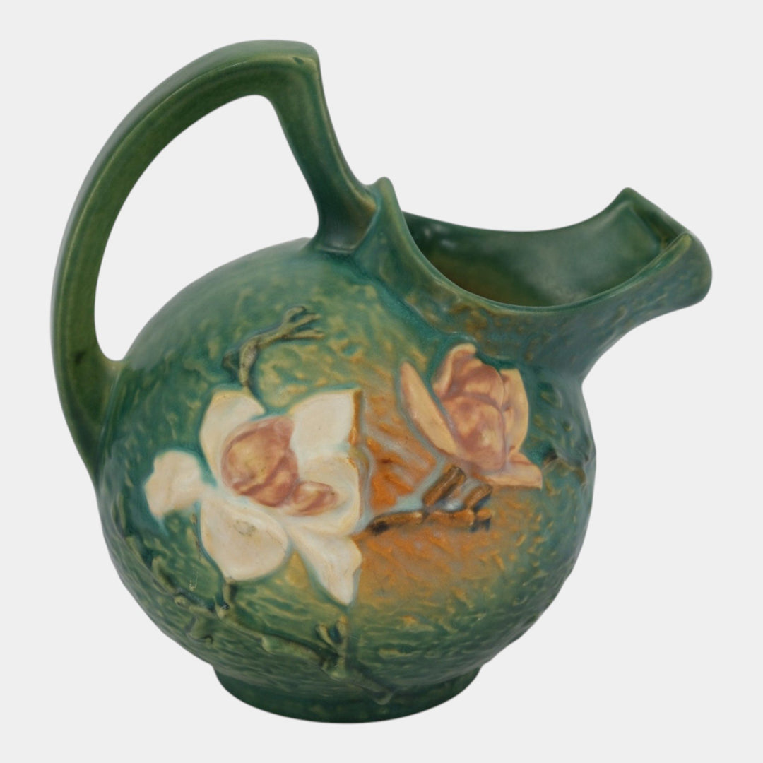 Roseville Magnolia Green 1943 Vintage Art Pottery Ceramic Cider Pitcher 1327