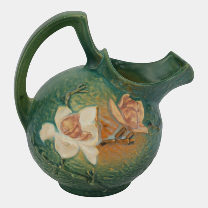 Roseville Magnolia Green 1943 Vintage Art Pottery Ceramic Cider Pitcher 1327