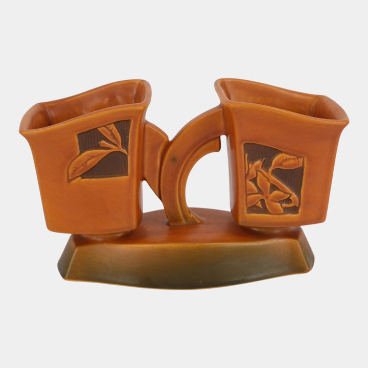 Roseville Silhouette Russet 1950 Mid Century Modern Pottery Planter 757-9
