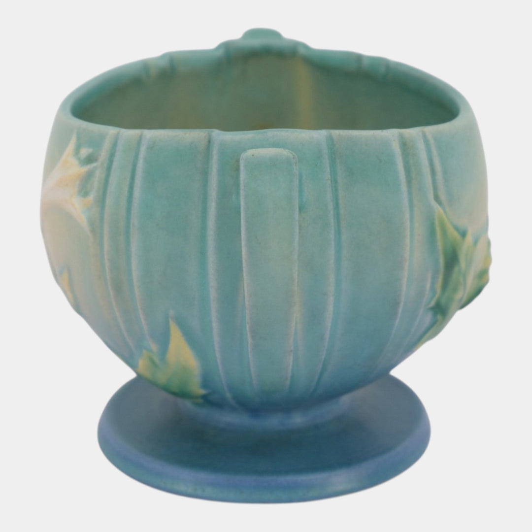 Roseville Thornapple Blue 1937 Vintage Art Deco Pottery Ceramic Bowl 304-4