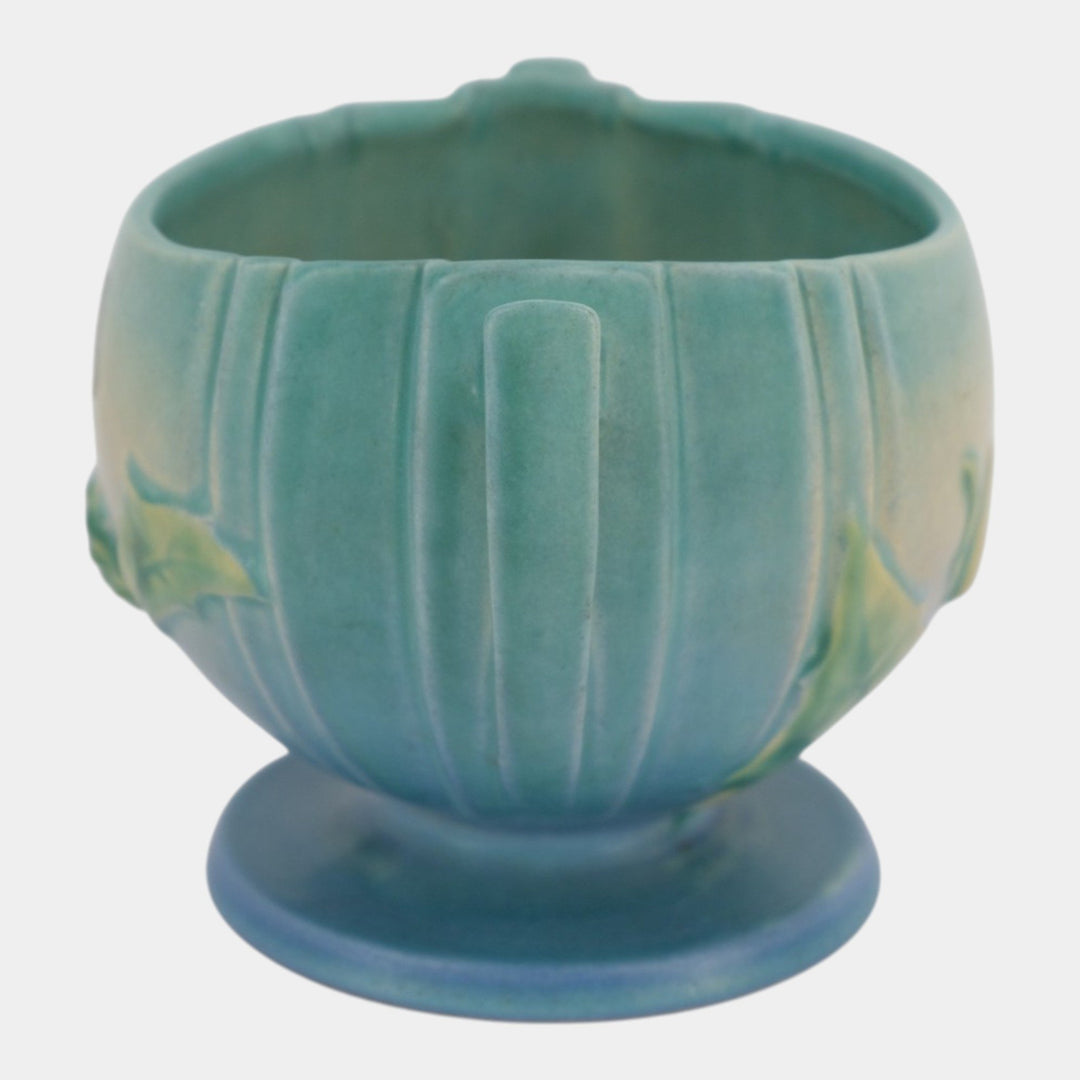Roseville Thornapple Blue 1937 Vintage Art Deco Pottery Ceramic Bowl 304-4