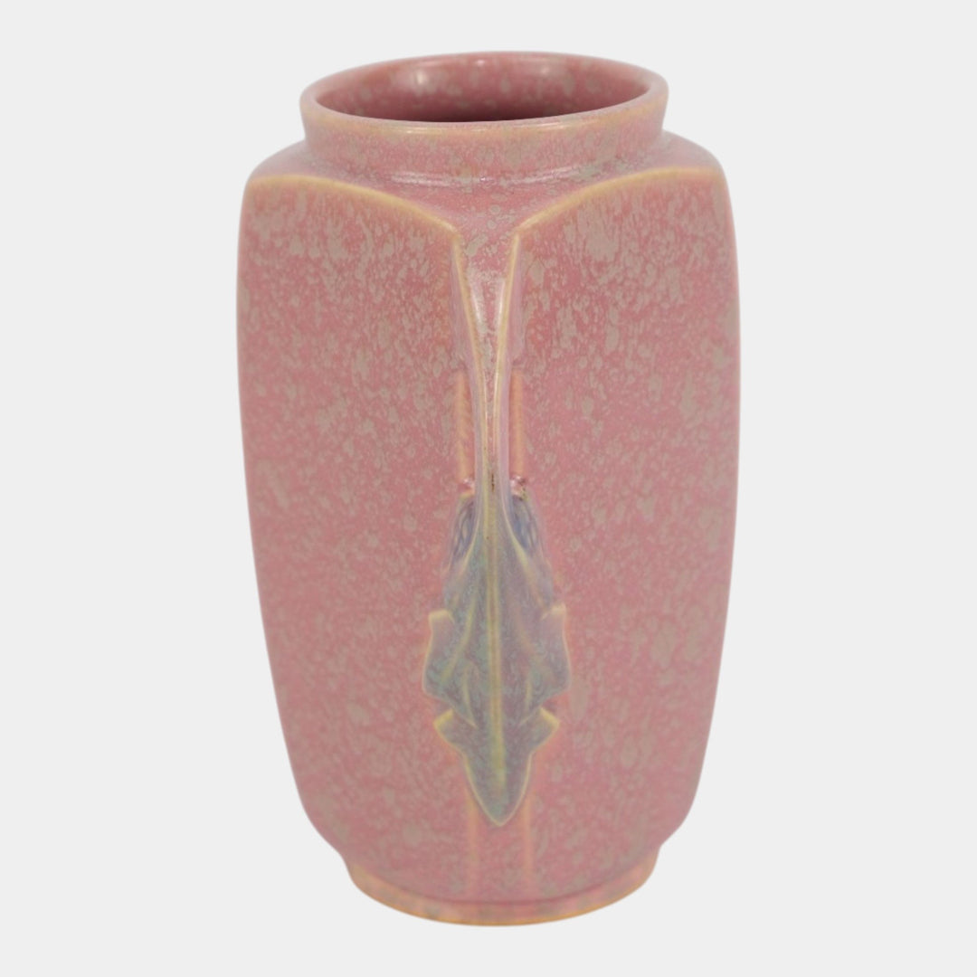 Roseville Tuscany Pink 1927 Vintage Art Deco Pottery Ceramic Flower Vase 343-7