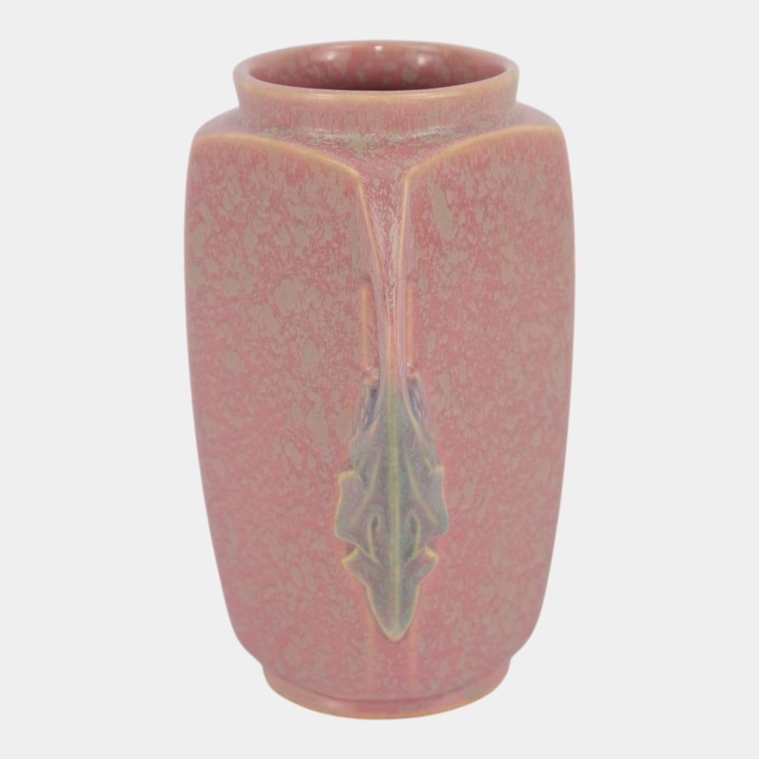 Roseville Tuscany Pink 1927 Vintage Art Deco Pottery Ceramic Flower Vase 343-7