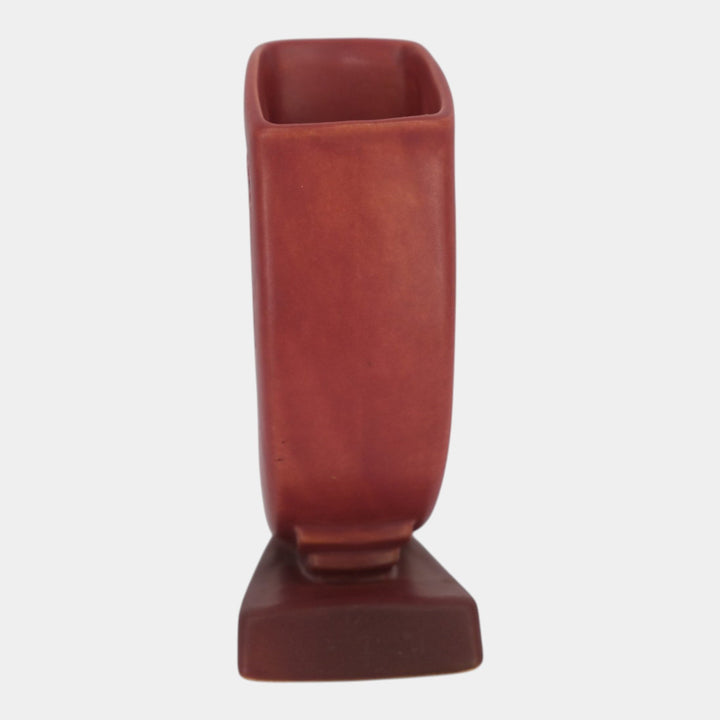 Roseville Silhouette Red 1950 Mid Century Modern Art Pottery Ceramic Vase 781-6