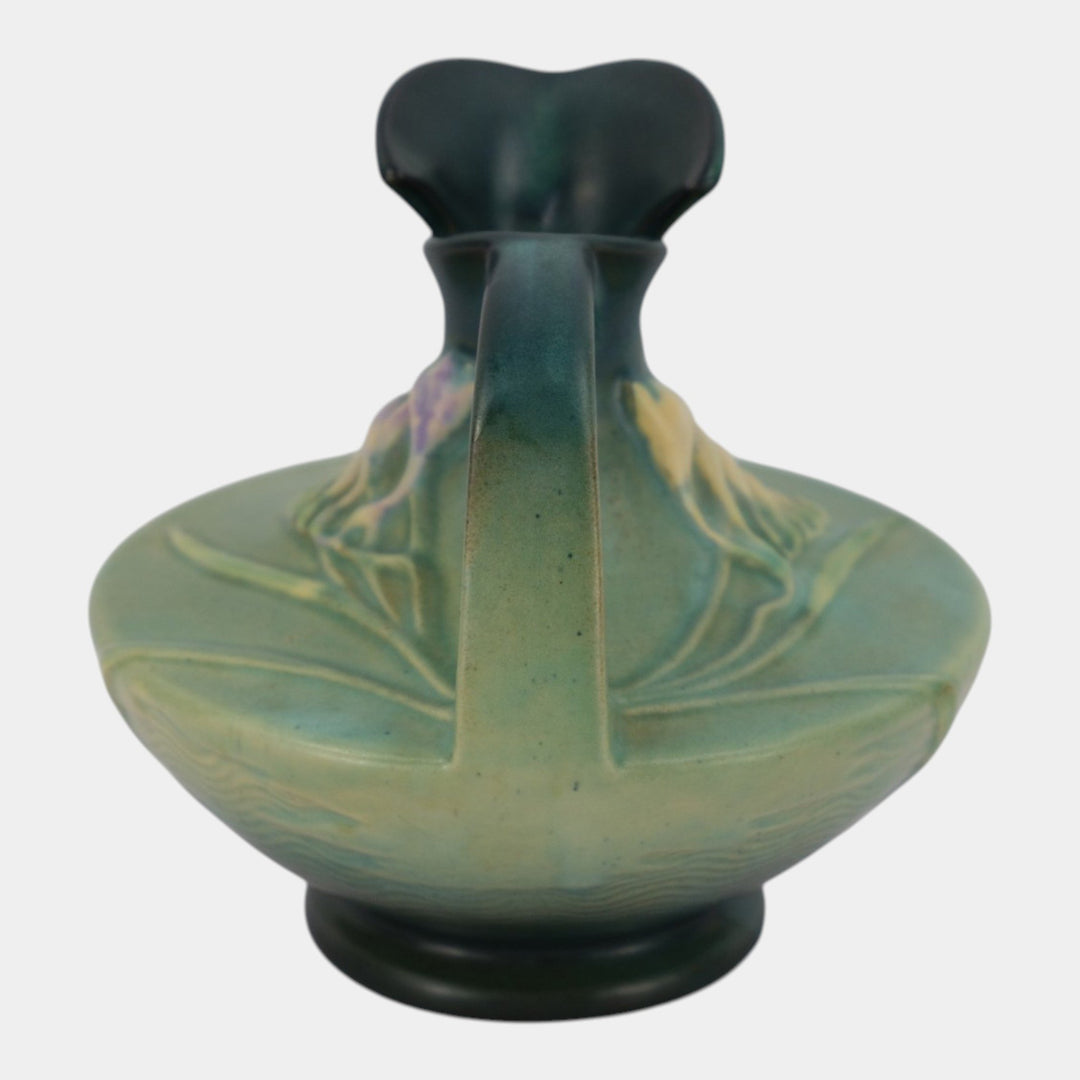 Roseville Freesia Green 1945 Mid Century Modern Pottery Ceramic Ewer 19-6