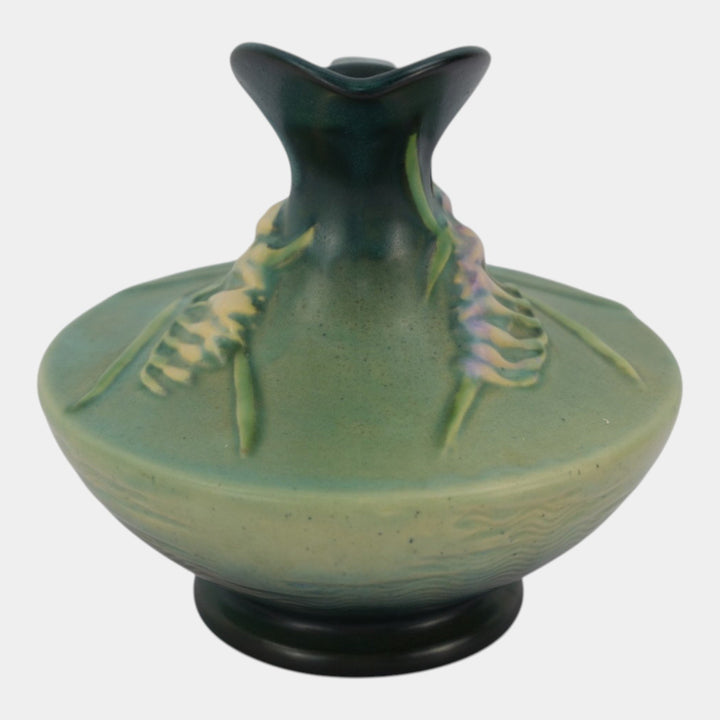 Roseville Freesia Green 1945 Mid Century Modern Pottery Ceramic Ewer 19-6