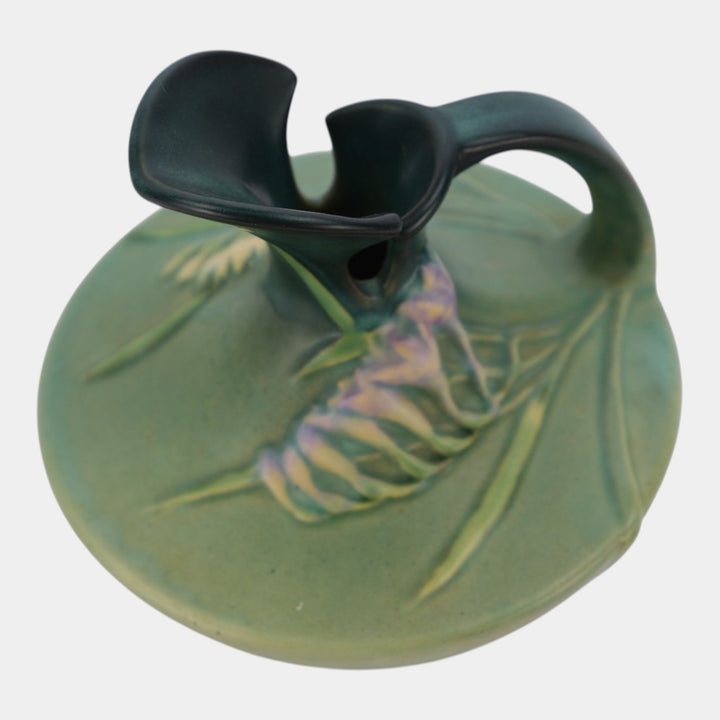 Roseville Freesia Green 1945 Mid Century Modern Pottery Ceramic Ewer 19-6
