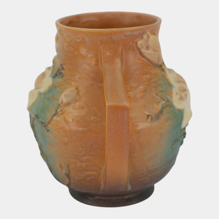 Roseville Magnolia Brown 1943 Mid Century Modern Pottery Ceramic Vase 91-8