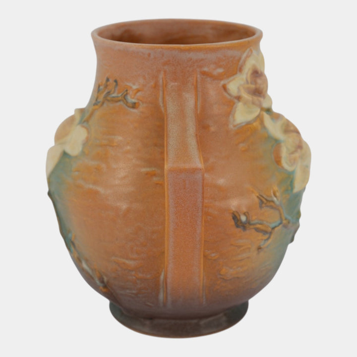 Roseville Magnolia Brown 1943 Mid Century Modern Pottery Ceramic Vase 91-8