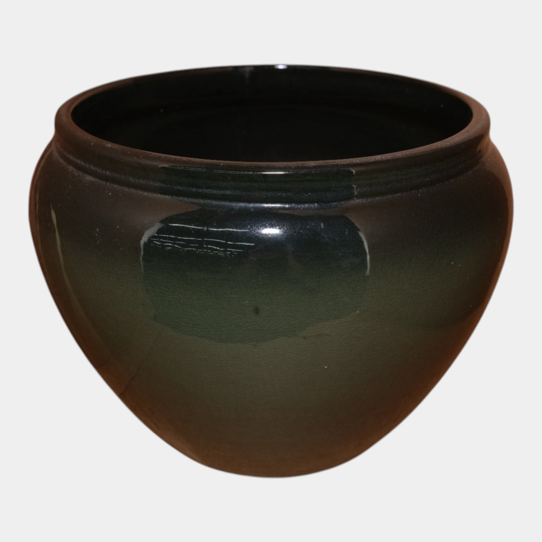 Weller Eocean 1898-1918 Vintage Pottery Red Tulip Green Jardinere Planter
