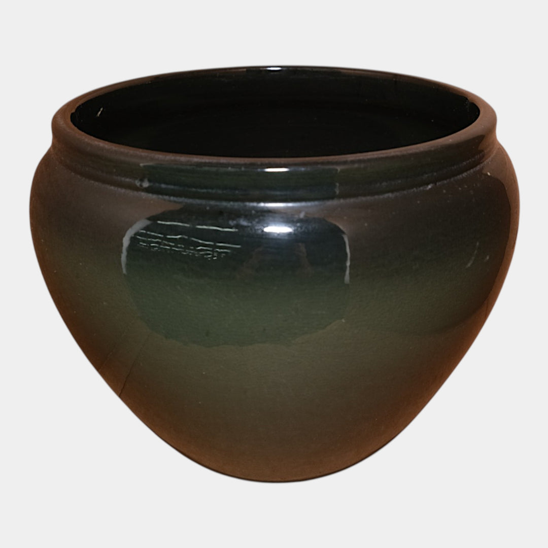 Weller Eocean 1898-1918 Vintage Pottery Red Tulip Green Jardinere Planter