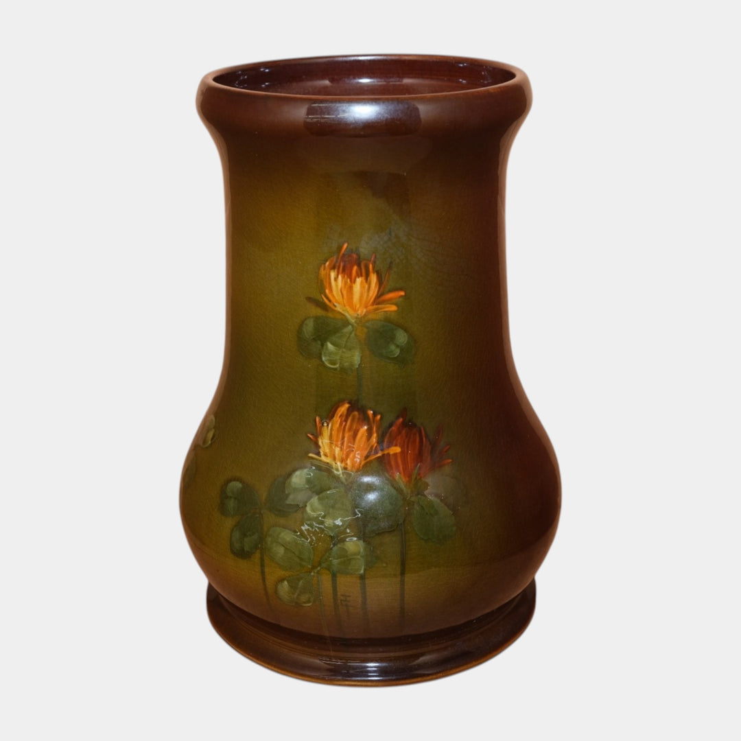 Radford Ruko Ohio 1900s Art Pottery Standard Glaze Floral Decorated Vase