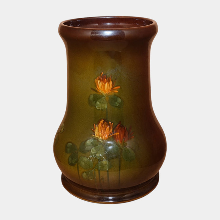 Radford Ruko Ohio 1900s Art Pottery Standard Glaze Floral Decorated Vase