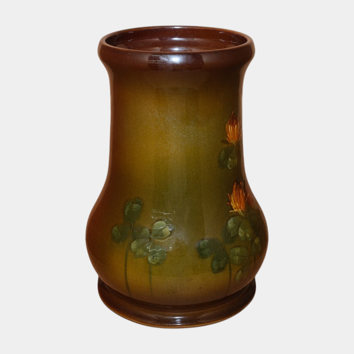 Radford Ruko Ohio 1900s Art Pottery Standard Glaze Floral Decorated Vase