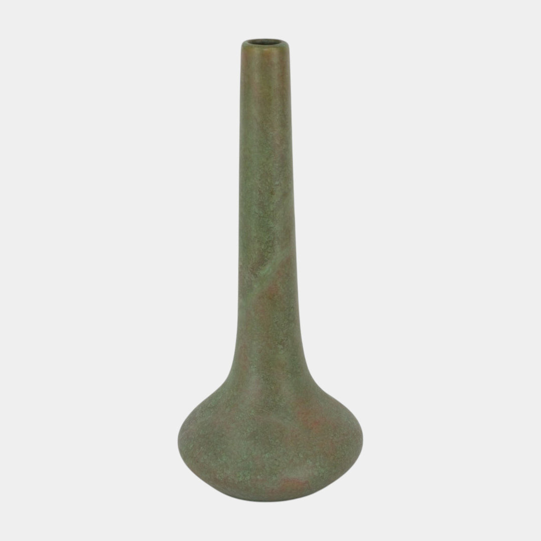 Roseville Early Carnelian 1916 Arts and Crafts Pottery Matte Green Tall Vase