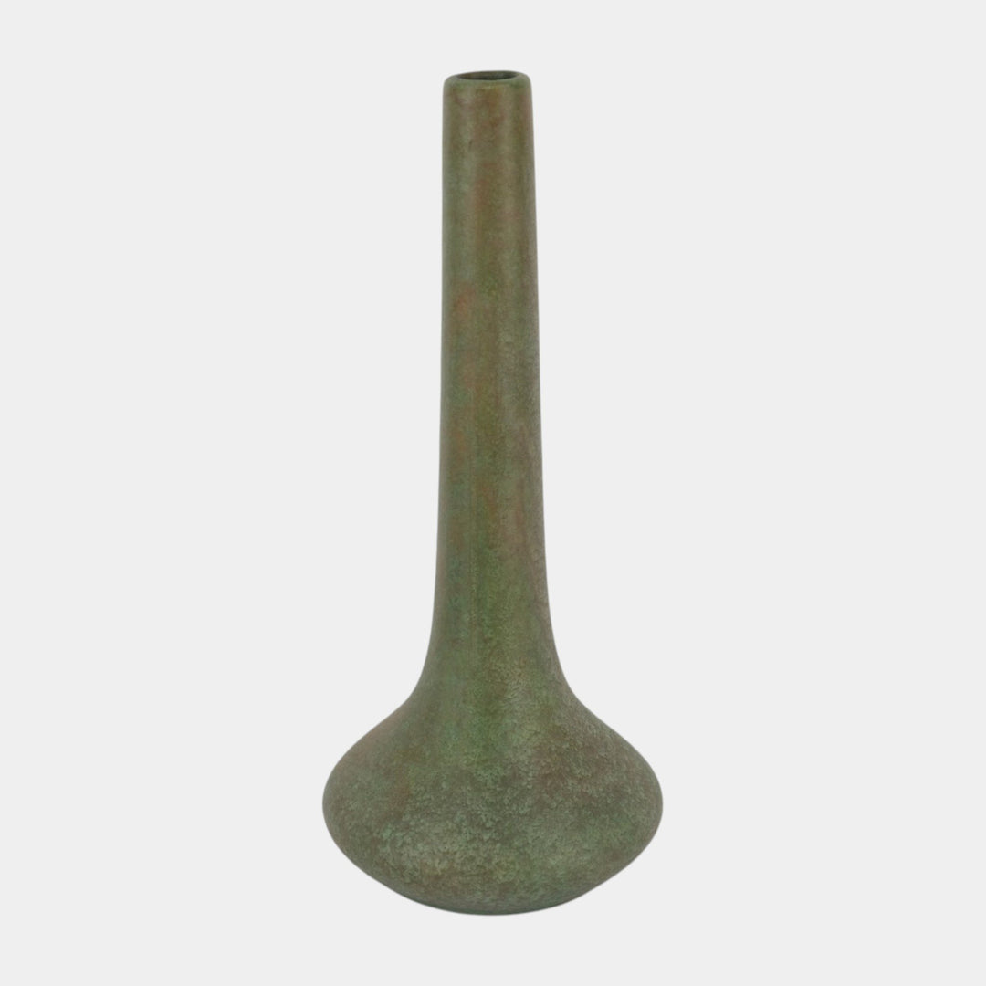 Roseville Early Carnelian 1916 Arts and Crafts Pottery Matte Green Tall Vase