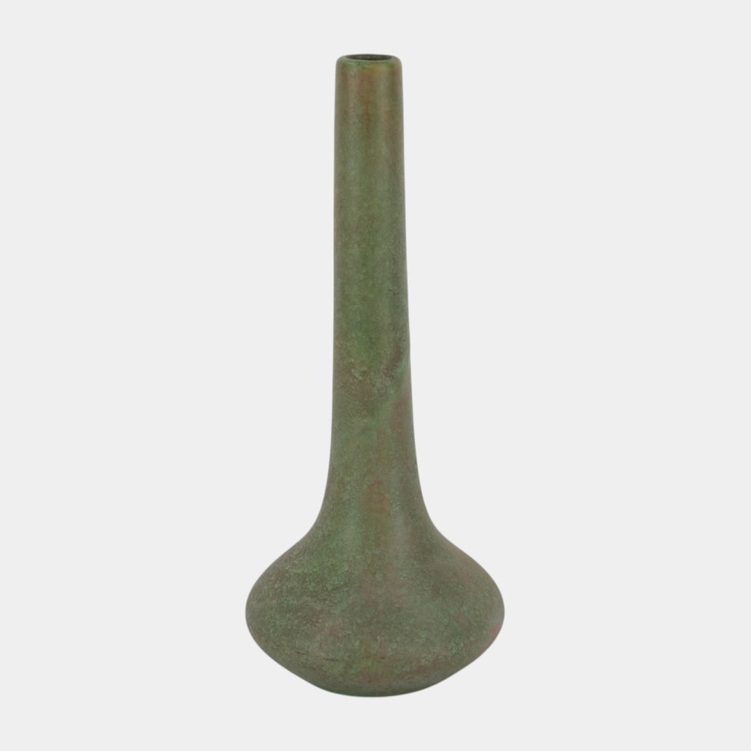 Roseville Early Carnelian 1916 Arts and Crafts Pottery Matte Green Tall Vase