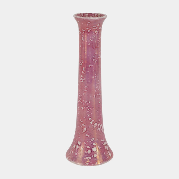 Weller Lustre Cloudburst 1920 Vintage Art Deco Pottery Pink Ceramic Bud Vase