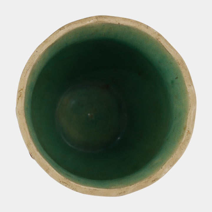 Owens Pottery Early 1900s Green Brown Majolica Griffin Jardiniere 551-8