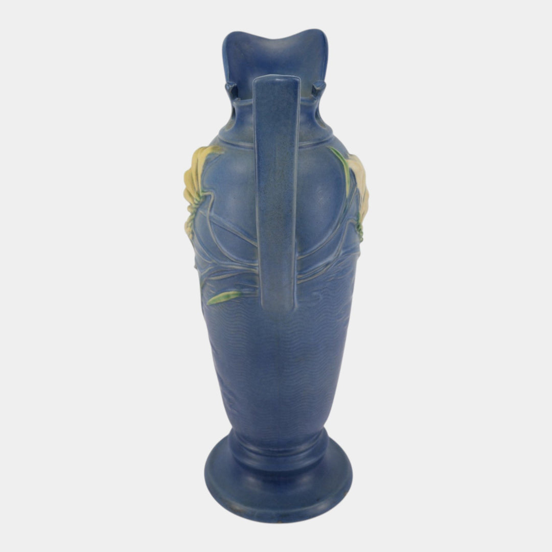 Roseville Freesia Blue 1945 Mid Century Modern Pottery Ceramic Ewer 21-15