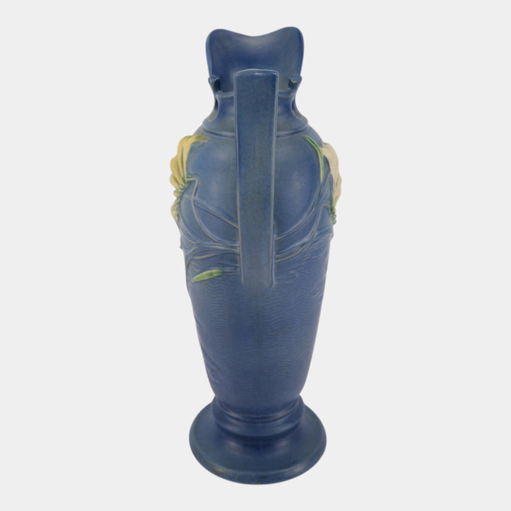 Roseville Freesia Blue 1945 Mid Century Modern Pottery Ceramic Ewer 21-15