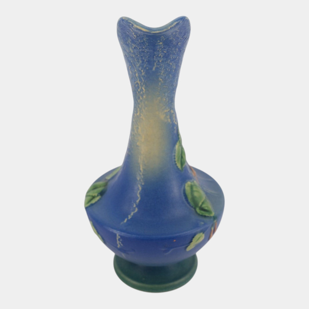 Roseville Fuchsia Blue 1938 Vintage Art Pottery Ceramic Ewer 902-10