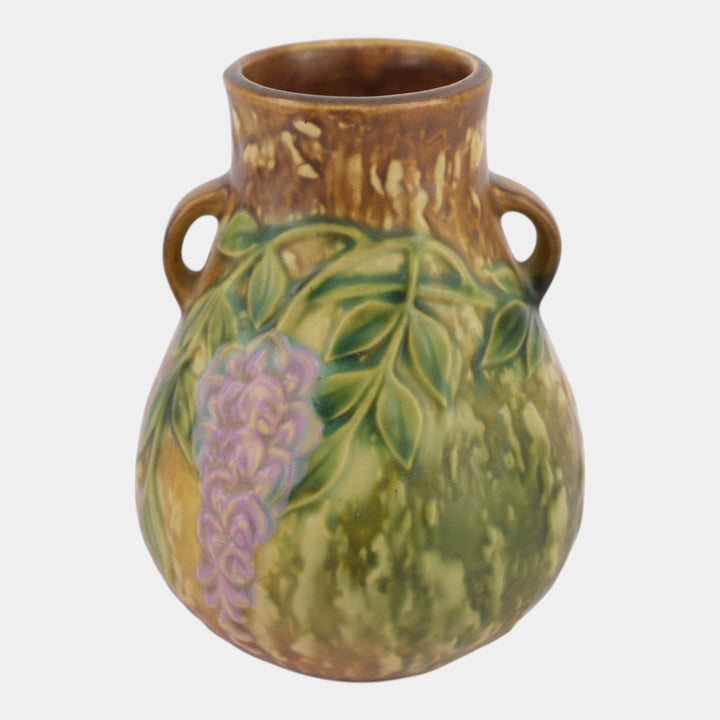 Roseville Wisteria Tan 1933 Vintage Arts And Crafts Pottery Ceramic Vase 631-6