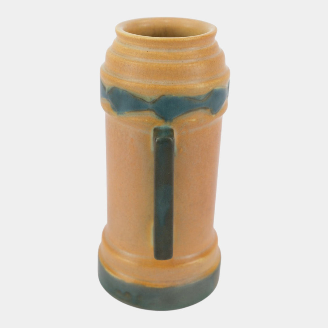 Roseville Futura Tan 1928 Vintage Art Deco Pottery Ceramic Beer Mug Vase 381-6