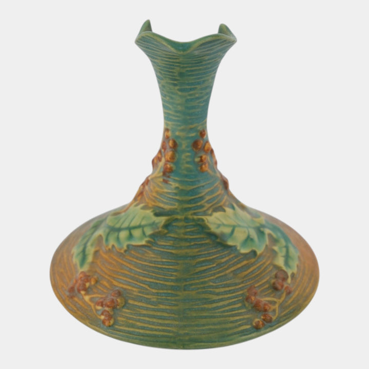 Roseville Bushberry Green 1941 Mid Century Modern Pottery Ceramic Ewer 1-6