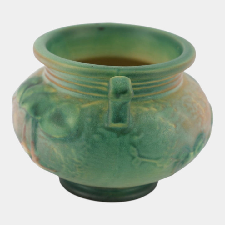 Roseville Fuchsia Green 1938 Vintage Art Pottery Jardiniere Planter 645-3