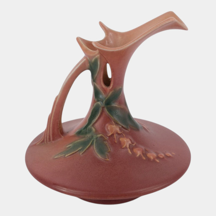 Roseville Bleeding Heart Pink 1940 Vintage Art Pottery Ceramic Ewer 963-6