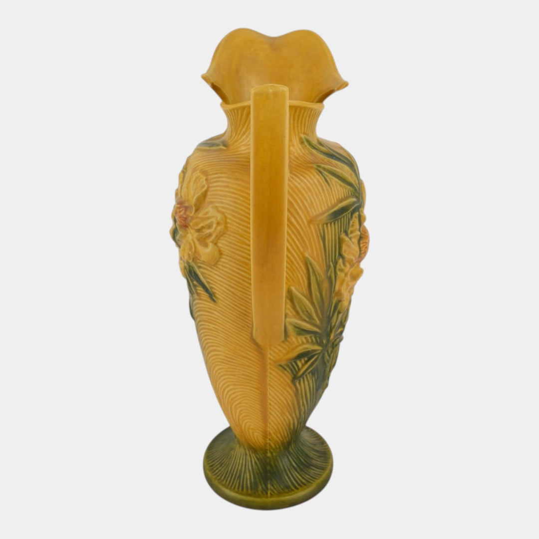Roseville Peony Yellow 1942 Vintage Art Pottery Ceramic Ewer 9-15