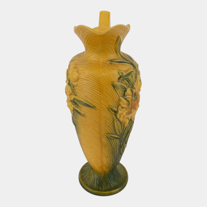 Roseville Peony Yellow 1942 Vintage Art Pottery Ceramic Ewer 9-15
