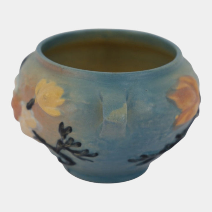 Roseville Magnolia Blue 1943 Mid Century Modern Pottery Jardiniere Planter 665-3