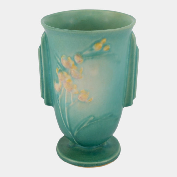 Roseville Ixia Green 1937 Vintage Art Deco Pottery Ceramic Vase 852-6