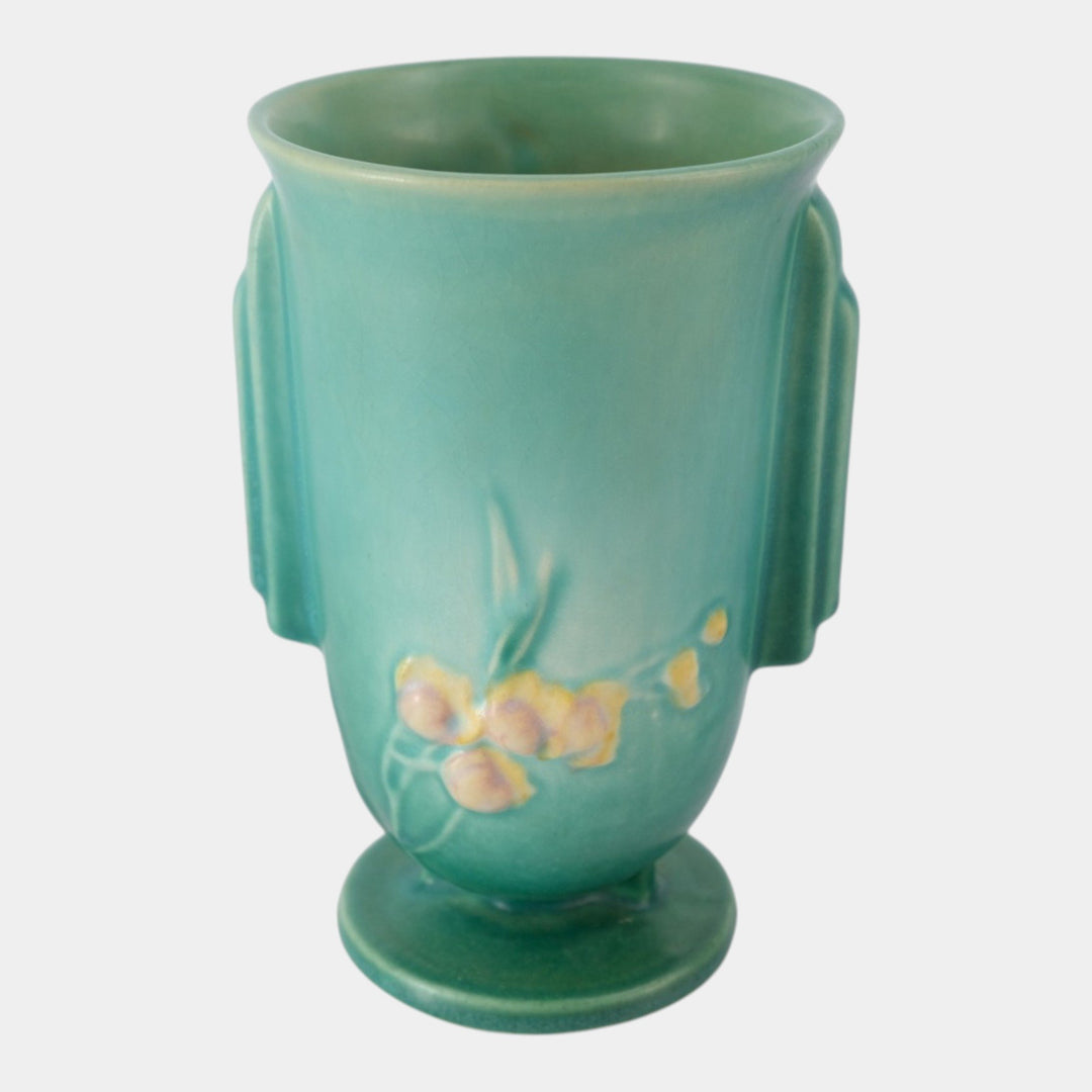 Roseville Ixia Green 1937 Vintage Art Deco Pottery Ceramic Vase 852-6