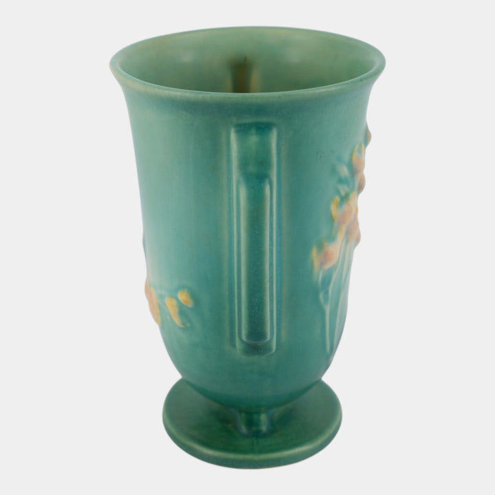 Roseville Ixia Green 1937 Vintage Art Deco Pottery Ceramic Vase 852-6