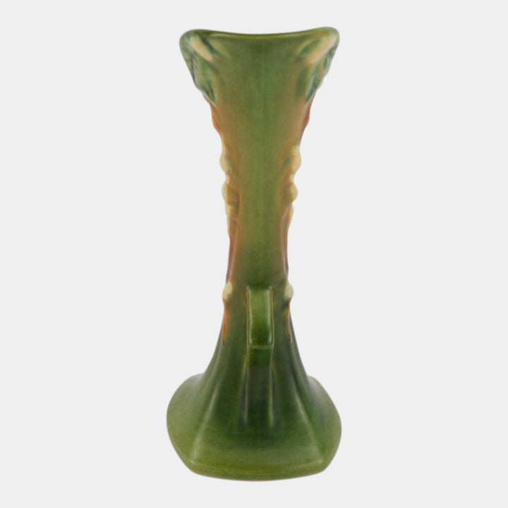 Roseville Snowberry Green 1947 Mid Century Modern Pottery Ceramic Bud Vase 1BV-7