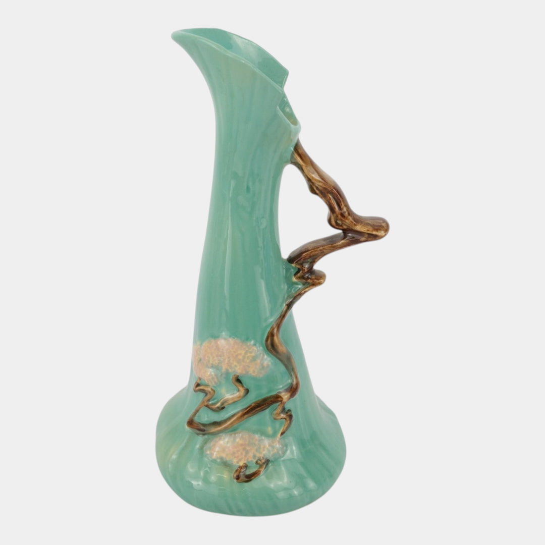 Roseville Ming Tree Green 1949 Mid Century Modern Pottery Ceramic Ewer 516-10