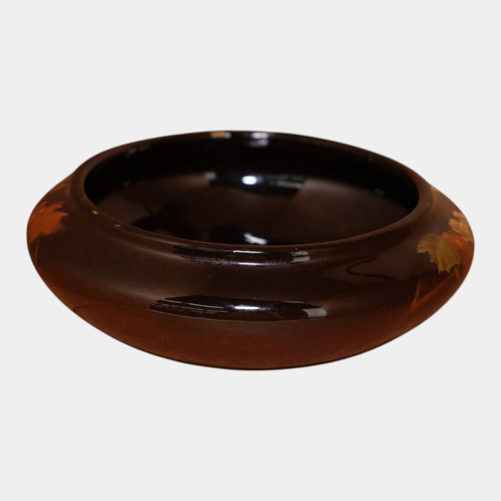 Weller Lonhuda 1895-96 Art Pottery Standard Glaze Floral Ceramic Low Bowl