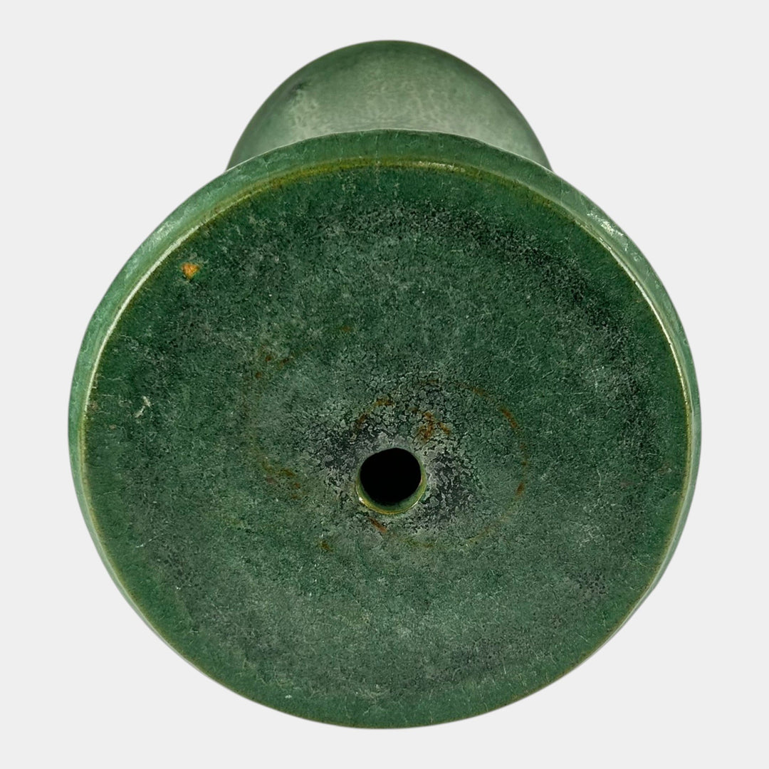 Zanesville Stoneware 1930s Vintage Arts & Craft Green Floral Relief Jardiniere