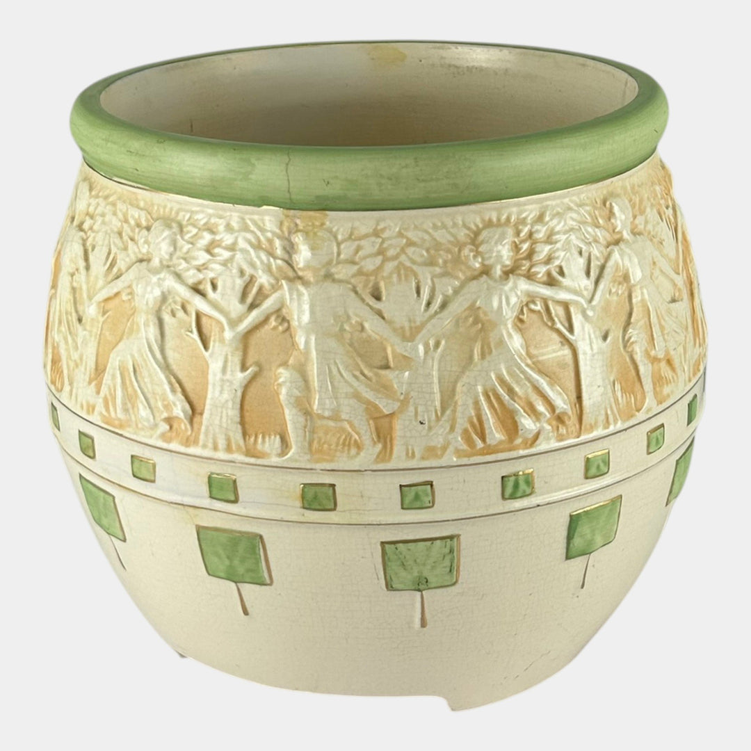 Roseville Cameo 1920 Vintage Art Pottery Ceramic Jardiniere Planter 489-9