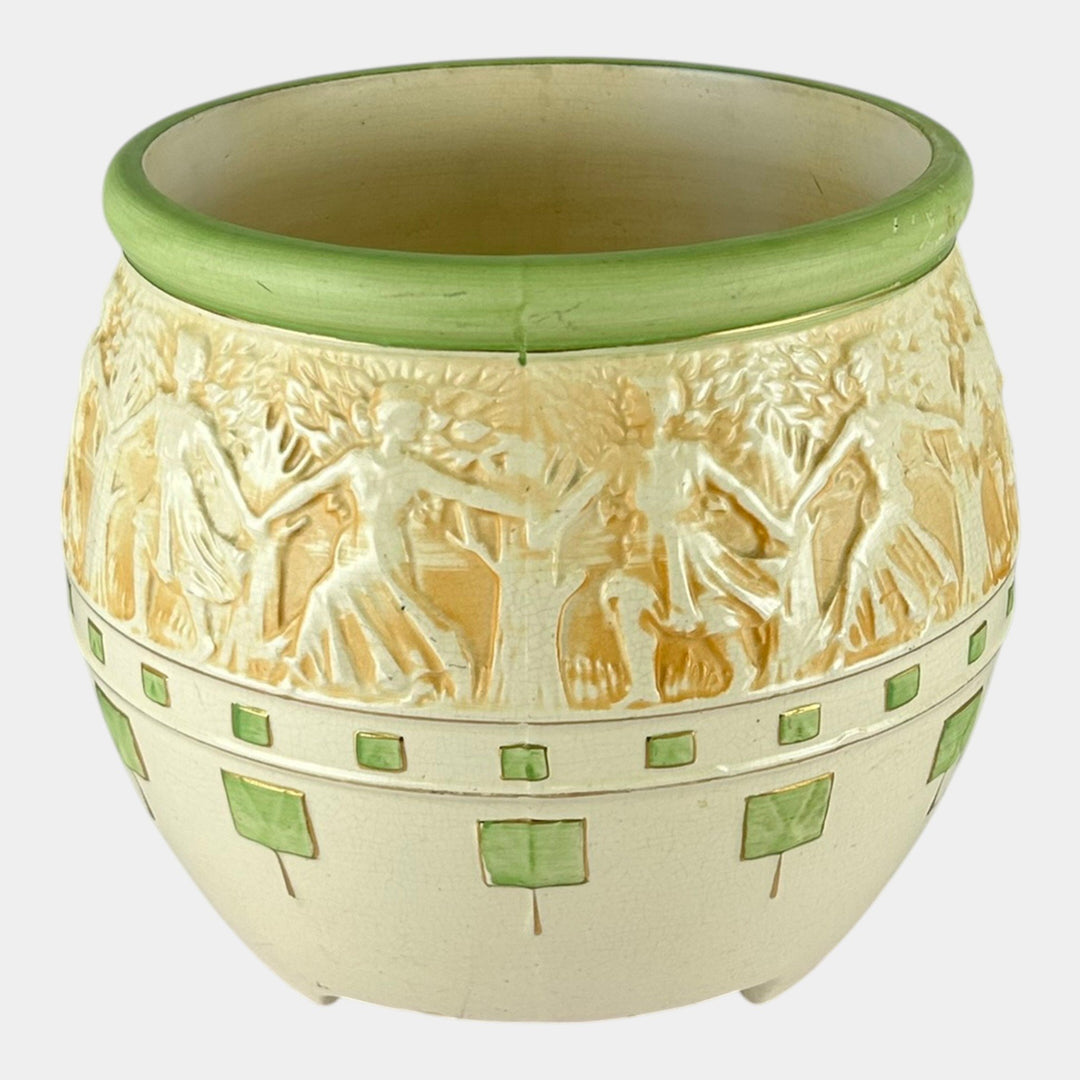 Roseville Cameo 1920 Vintage Art Pottery Ceramic Jardiniere Planter 489-9