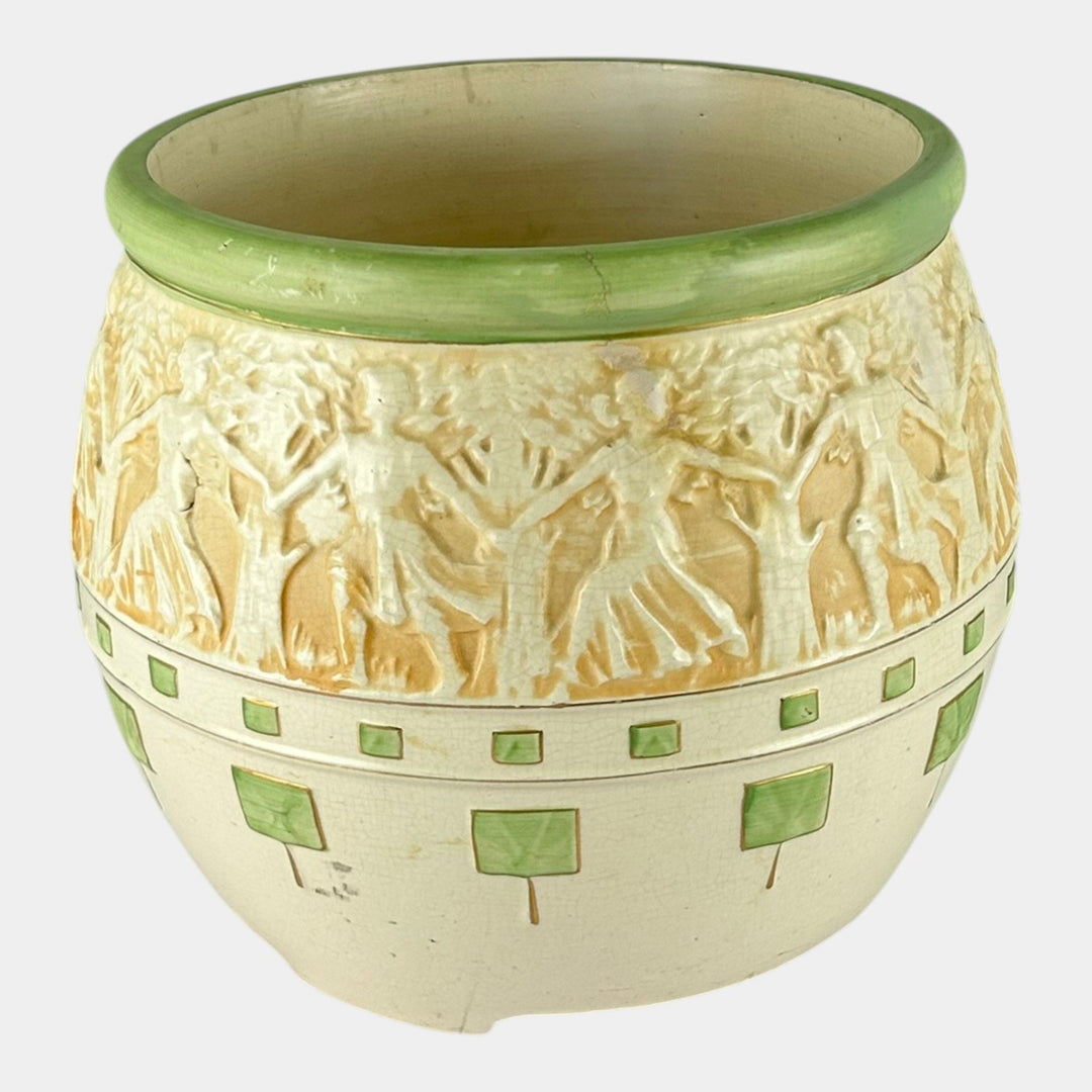 Roseville Cameo 1920 Vintage Art Pottery Ceramic Jardiniere Planter 489-9