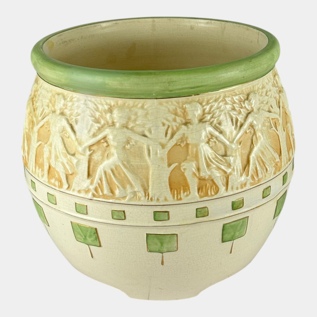 Roseville Cameo 1920 Vintage Art Pottery Ceramic Jardiniere Planter 489-9