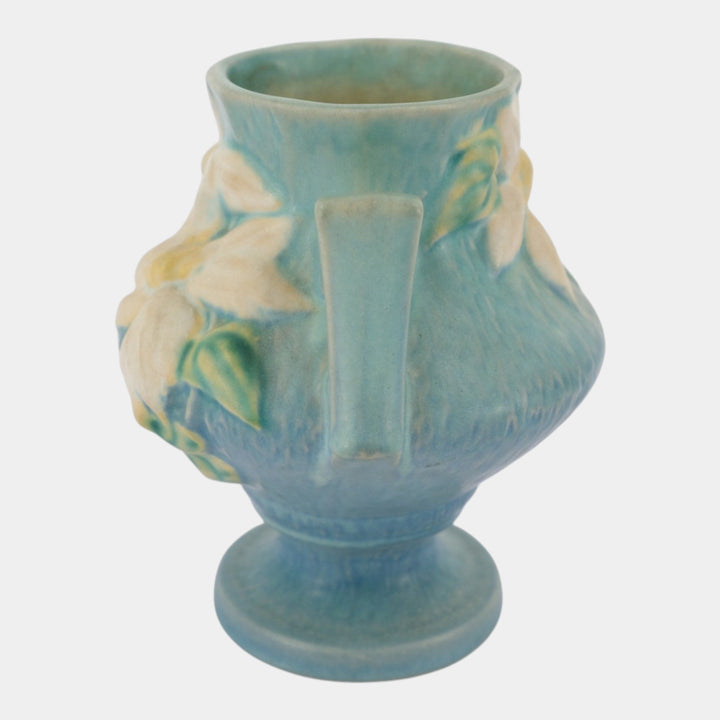 Roseville Clematis Blue 1944 Vintage Art Pottery Ceramic Vase 188-6